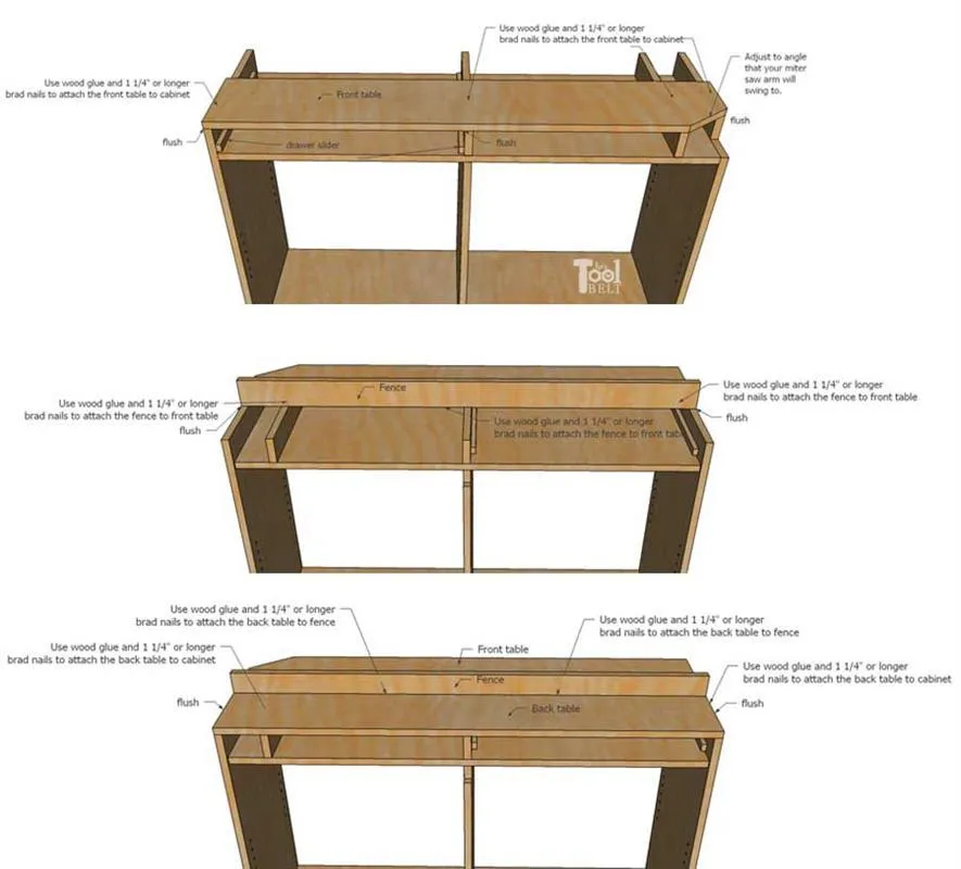 Miter Saw Station Project Plan — step photo 14