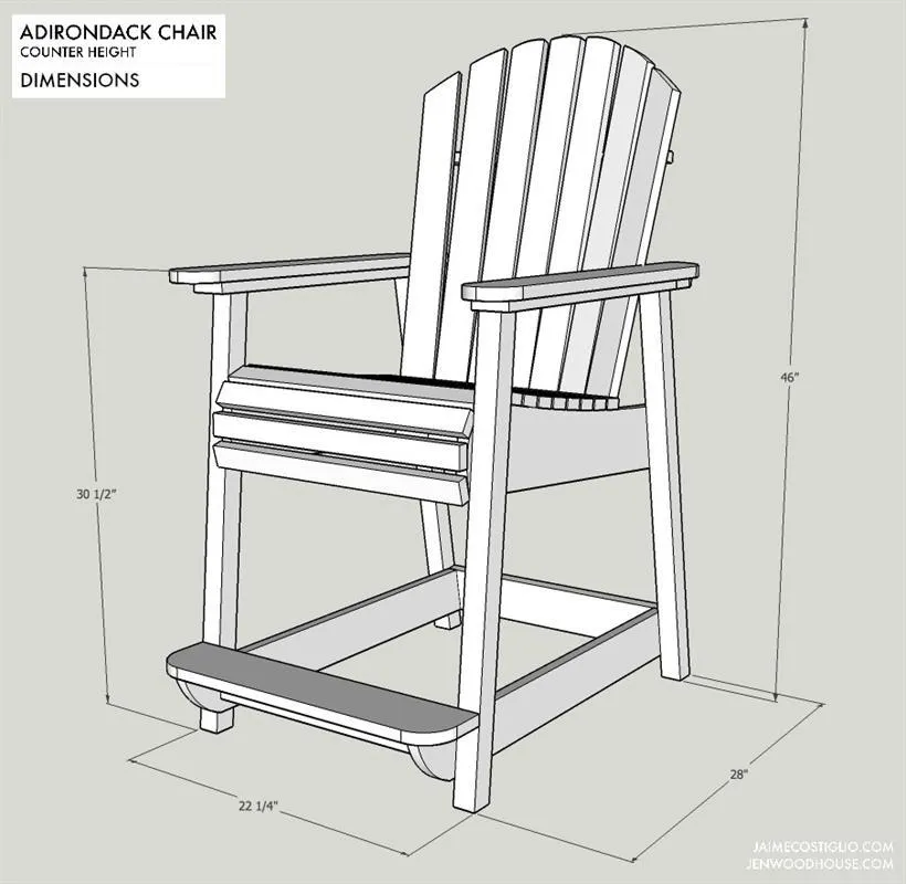 DIY Counter Height Adirondack Chair – Free Project Plan — step photo 5