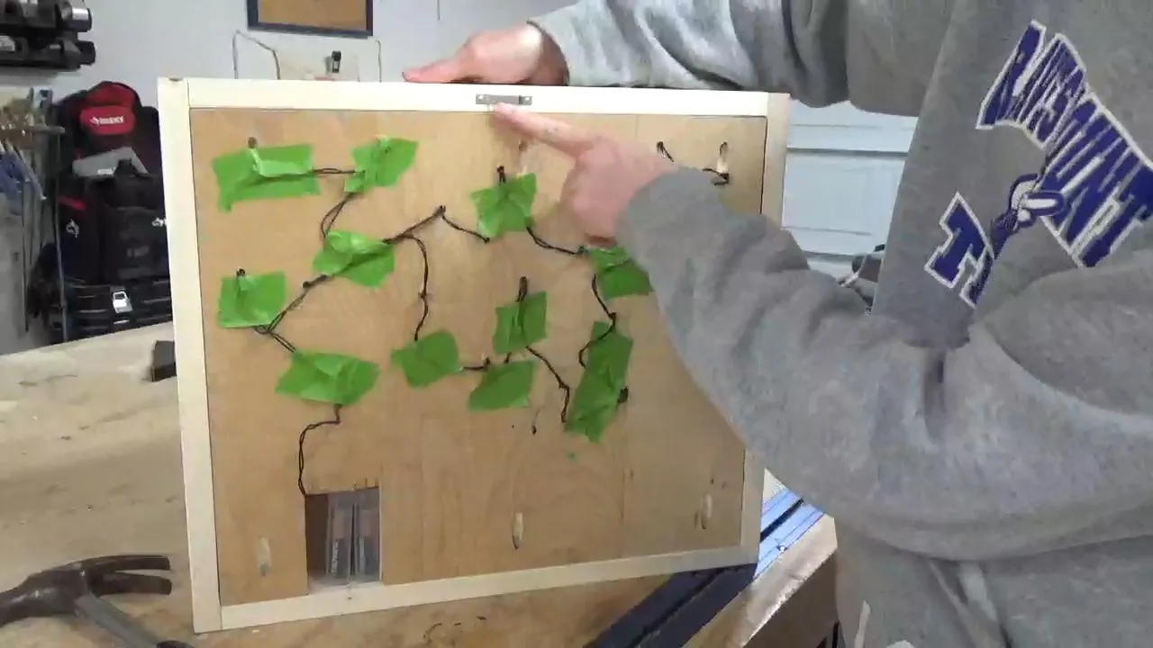 DIY Light Up Christmas Art — step photo 14