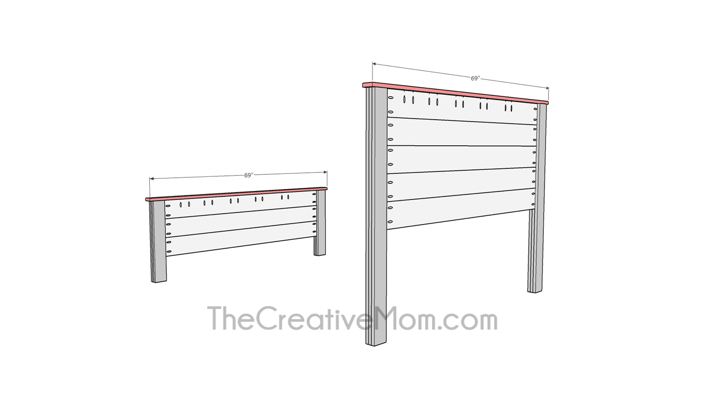 Queen Size Modern Farmhouse Bedframe — step photo 13