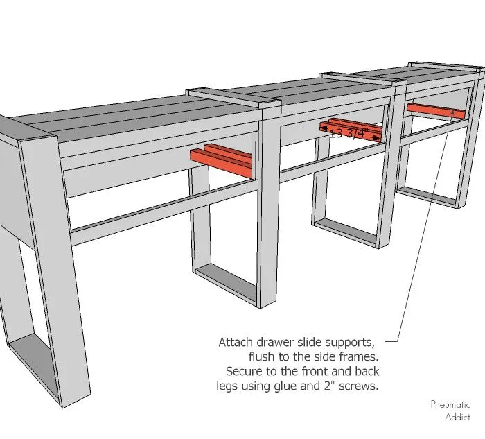 Long Rustic Modern Buffet Table — step photo 11
