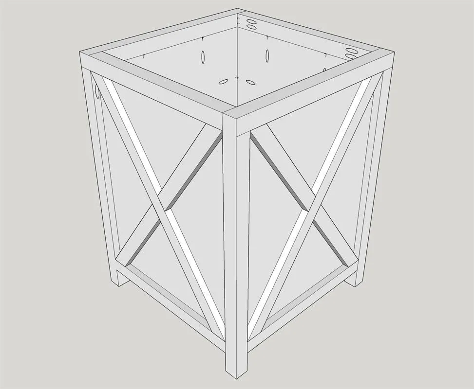 Two Large Outdoor Farmhouse X-Style Planters — step photo 15