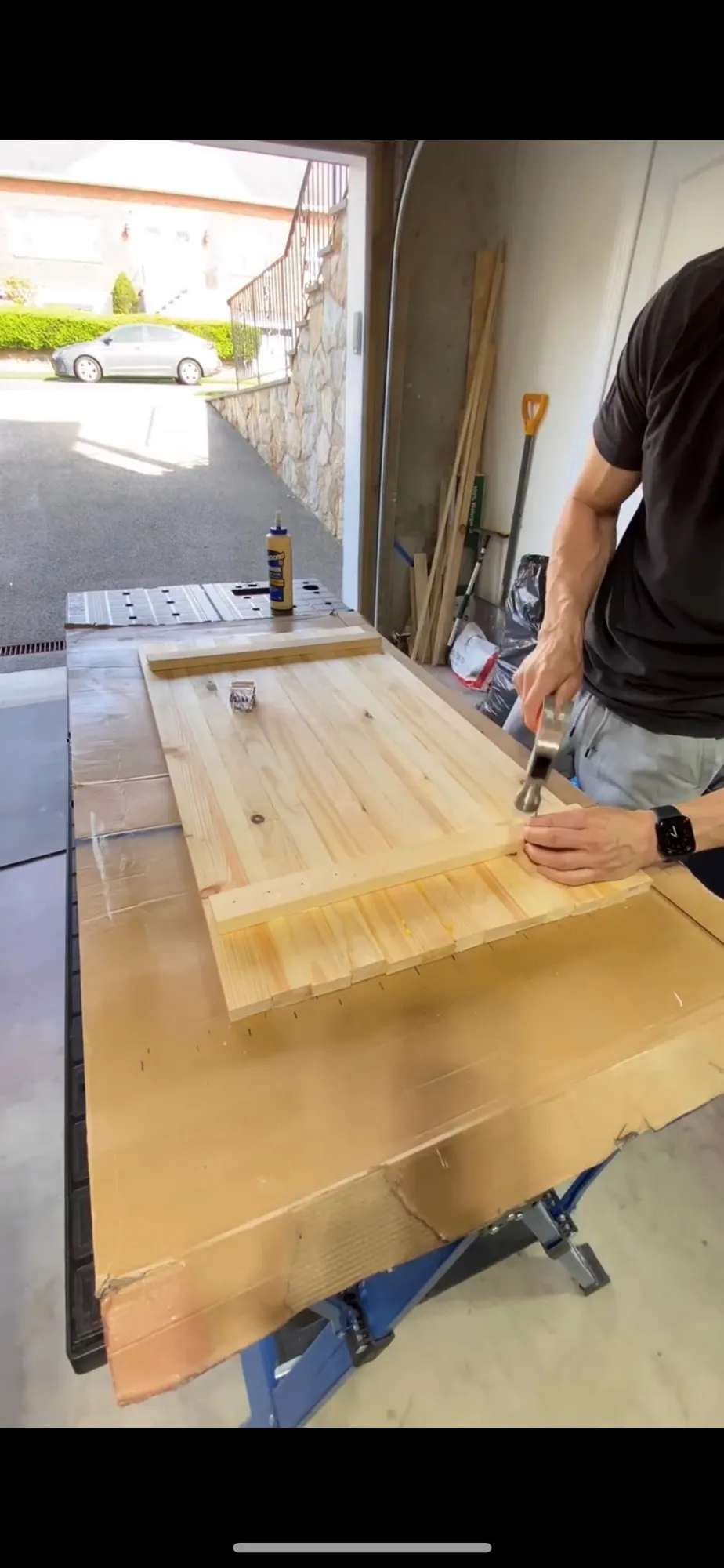 Box-Framed Rustic Wood Flag — step photo 7