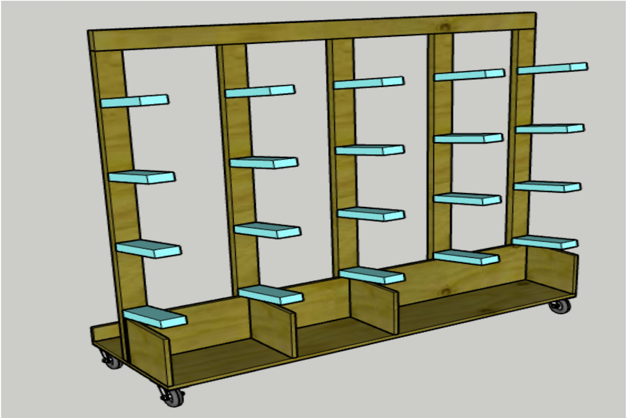 Rolling Vertical Scrap Wood Storage — step photo 10