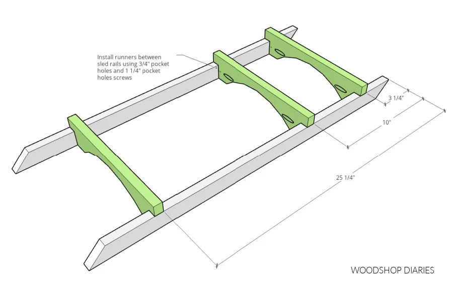 Simple Wooden Christmas Sled — step photo 9