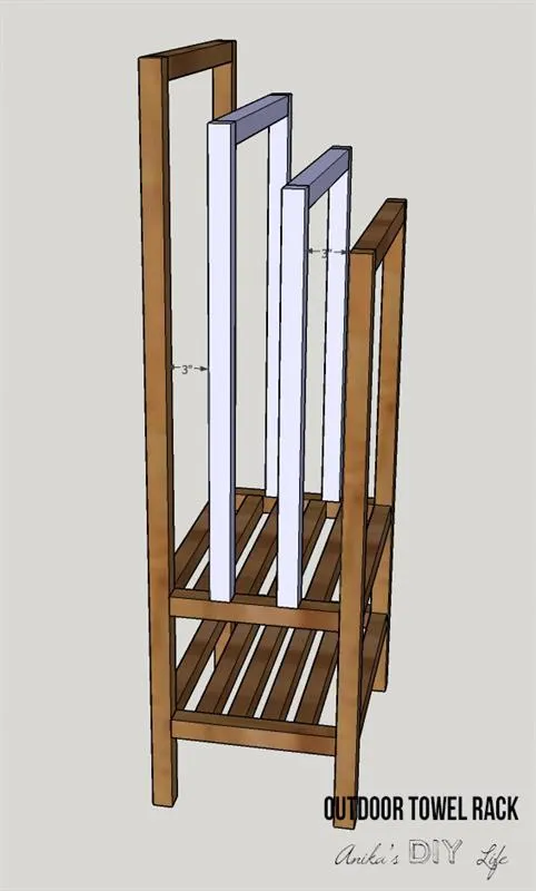 DIY Freestanding Outdoor Towel Rack — step photo 8