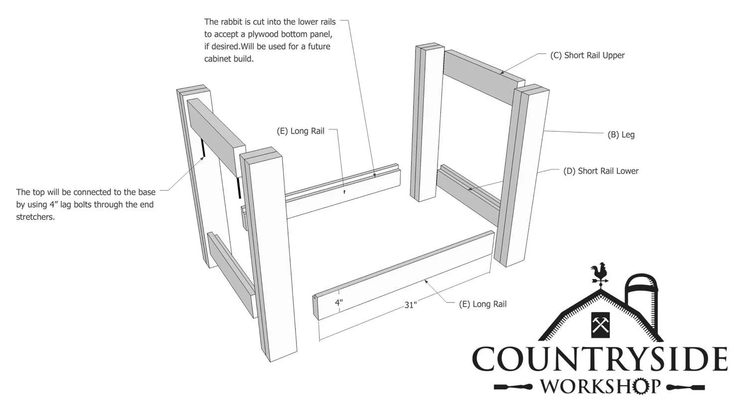 Simplified Split Top Roubo Workbench — step photo 7