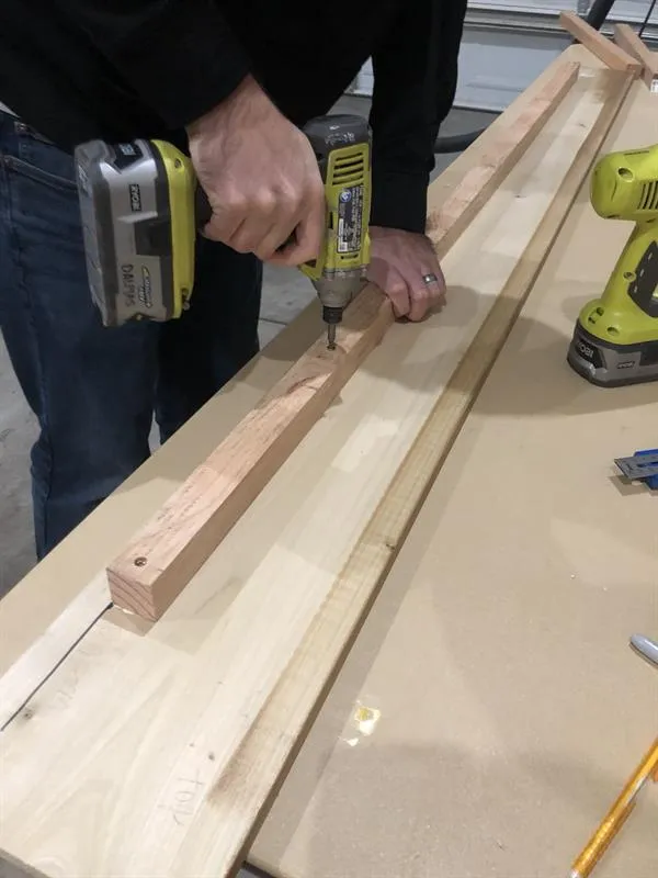 Queen Size Modern Farmhouse Bedframe — step photo 14