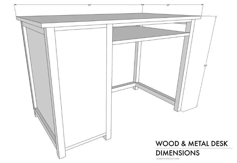 Wood and Metal Desk — step photo 5