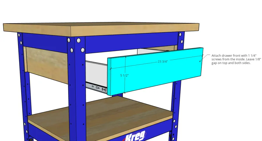 Kreg Workbench with Drawer — step photo 12