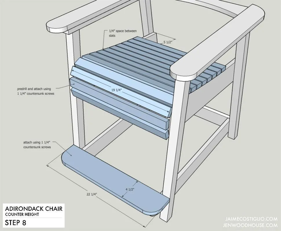 DIY Counter Height Adirondack Chair – Free Project Plan — step photo 13
