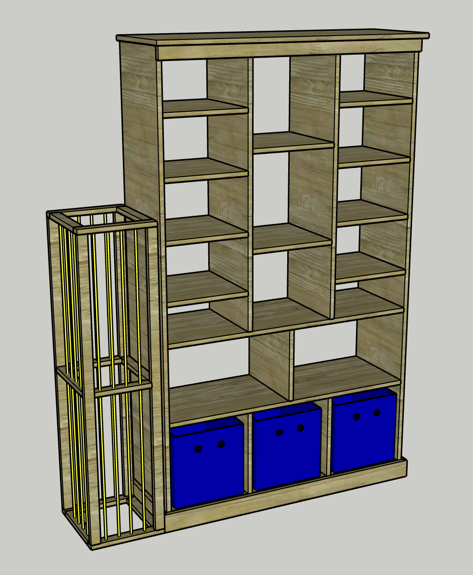Bookcase with toy storage and animal zoo — step photo 13