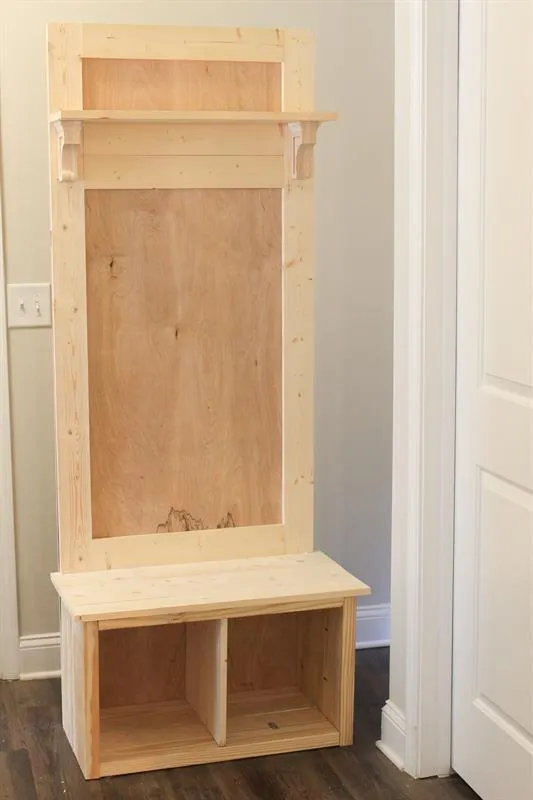 Entryway Hall Tree Bench — step photo 13