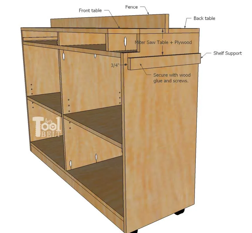 Miter Saw Station Project Plan — step photo 16
