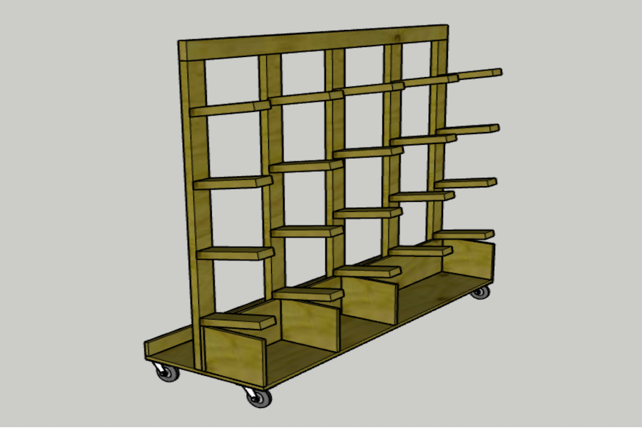 Rolling Vertical Scrap Wood Storage — step photo 11