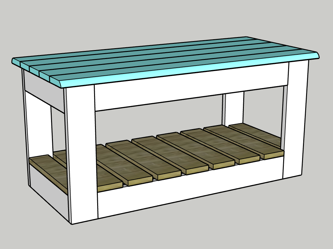 Shoe bench with storage and seat — step photo 12