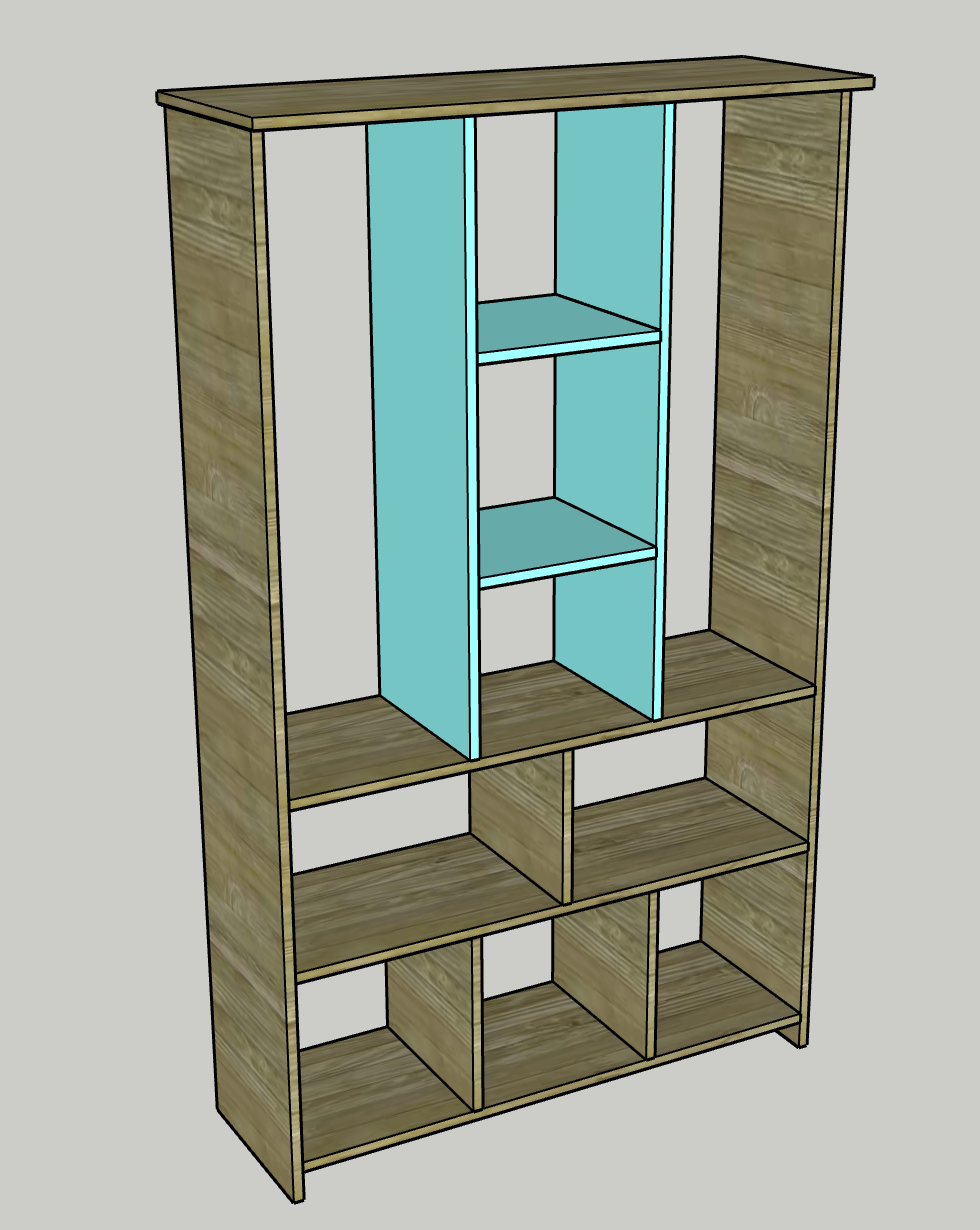 Bookcase with toy storage and animal zoo — step photo 7