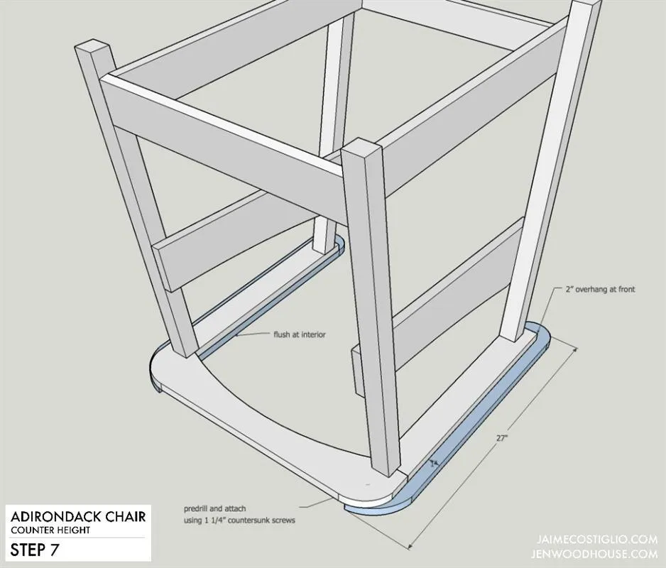 DIY Counter Height Adirondack Chair – Free Project Plan — step photo 12