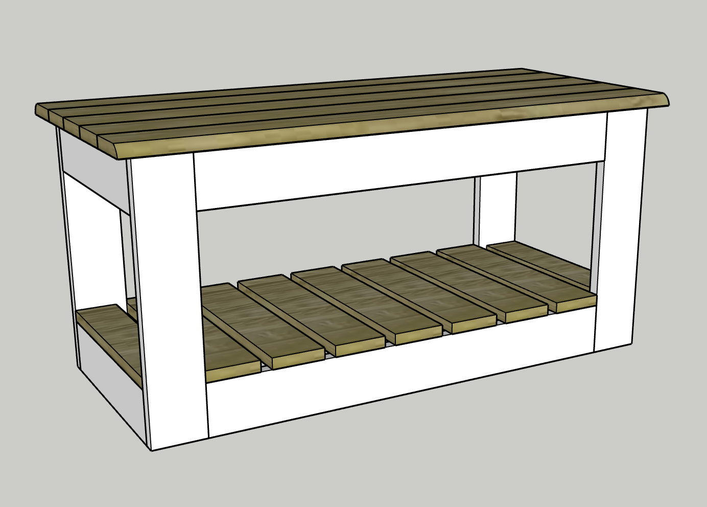 Shoe bench with storage and seat — step photo 13