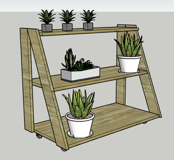 DIY Three-tiered Rolling Plant Stand — step photo 13