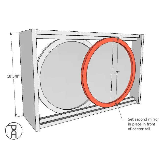 Rolling Mirror Bathroom Wall Cabinet — step photo 15