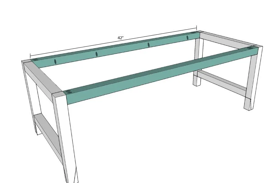 Farmhouse Coffee Table with Iron Accents — step photo 9