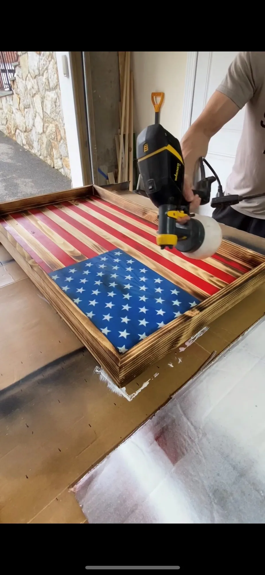 Box-Framed Rustic Wood Flag — step photo 17